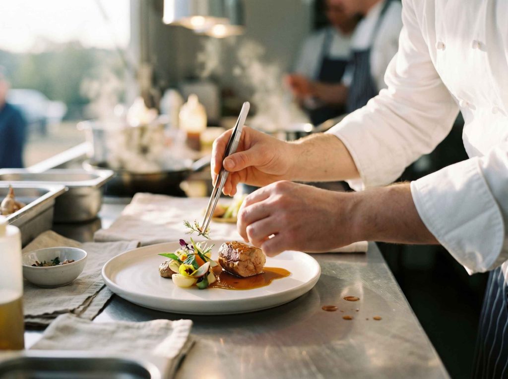 Mains de chef, dressage en cuisine itinérante