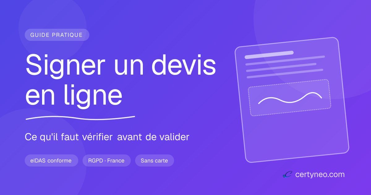 Signer un devis de travaux en ligne